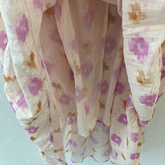 NWT✨XÍRENA Abstract Print Tiered Cotton Dress LILAC IKAT Sz Medium - Picture 16 of 17